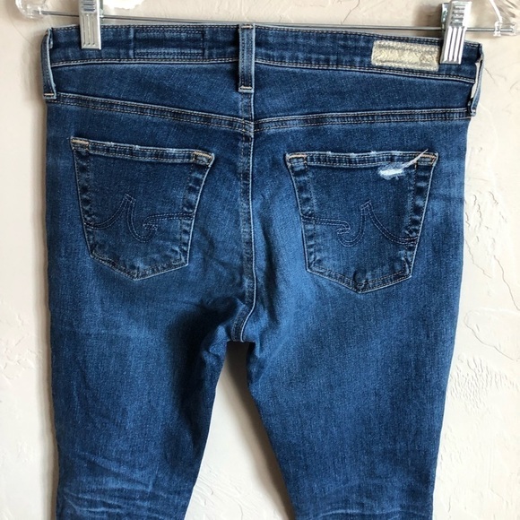 AG The Ankle Super Skinny Distressed Denim Jeans - Picture 11 of 12
